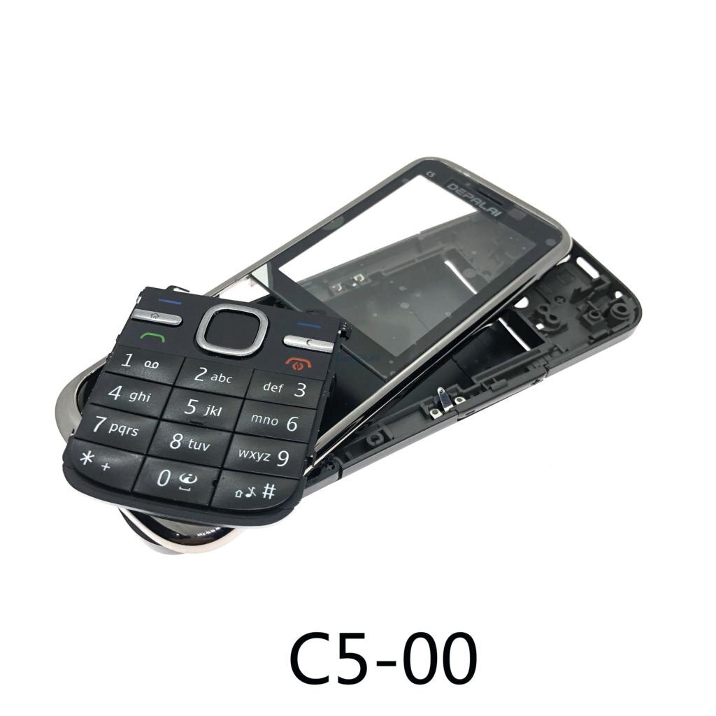 For Nokia c5-00 C5 E52 Housing Front Faceplate Frame Cover Case+Back cover/battery door cover+Keypad