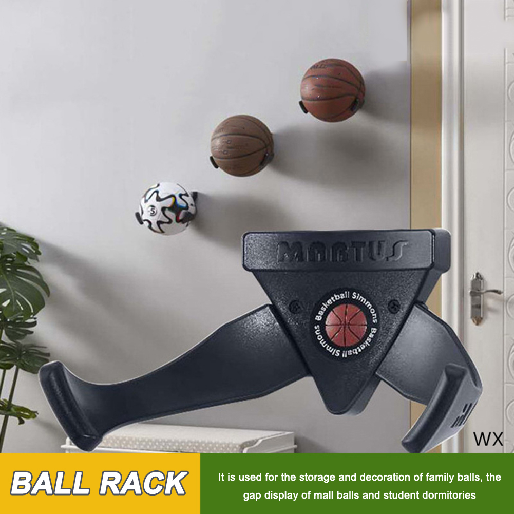 Lochfreie ballaufbewahrungshalterung zur wandmontage, sport-aufbewahrungsdisplay für basketball und fußball, für den innenbereich, zuhause