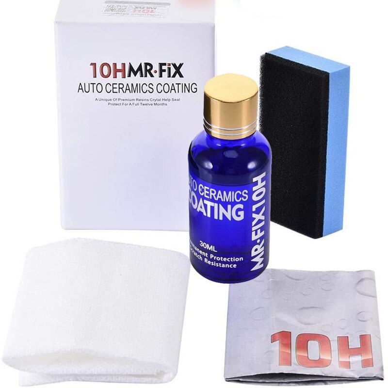 10H Hardness Ceramic Coat Car Glass Coating Super Hydrophobic Liquid Coat Paint Care Durability Anti-Corrosion Coating Set: 30ml kit with box