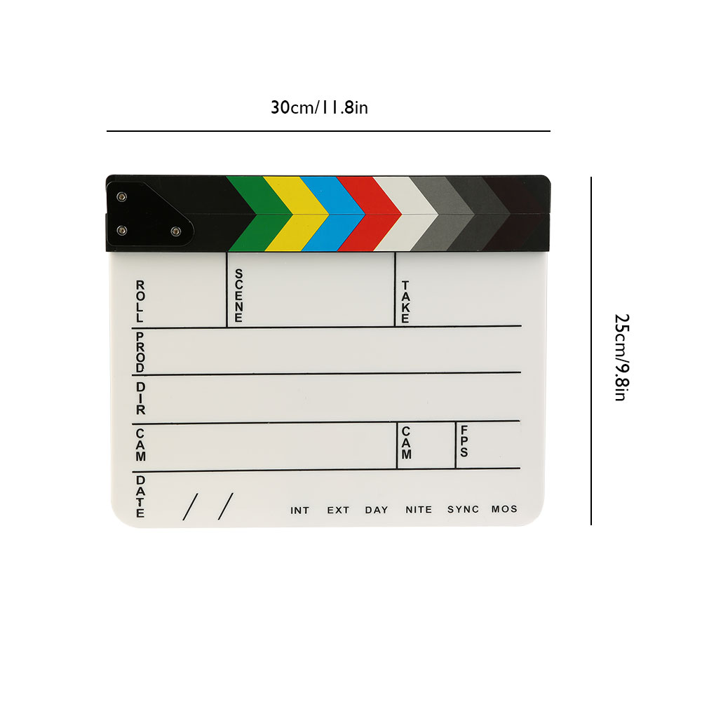 Claquette en bois pour réalisateur de Film, scène de télévision, panneau à claquettes pour vidéo, accessoire photographique, décorations suspendues, planche à outils de tournage: MUIT