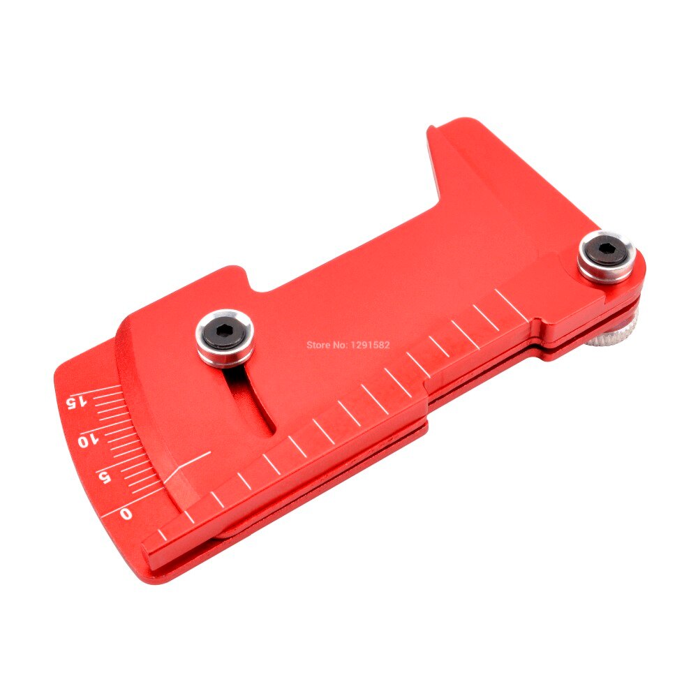 Adjustable Ruler Adjusting RC Car Height & Wheel Rim Camber 15 degrees Hobby Tools CNC For RC Car 1/8 1/10 Tamiya HSP HPI: Red