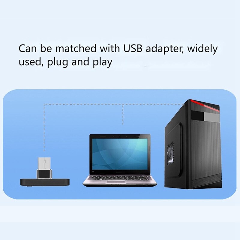 Bluetooth Transmitter 5.0 One with Two Type-C/USB Game Console Computer Wireless Bluetooth Audio Transmitter