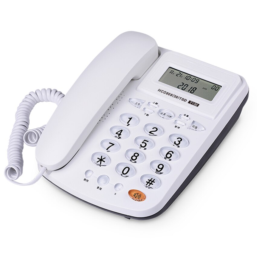 Wit Snoer Vaste Telefoon Met Caller Id/Wisselgesprek, Vaste Telefoon Speakerphone, Dual Systemen, Verstelbare Volume