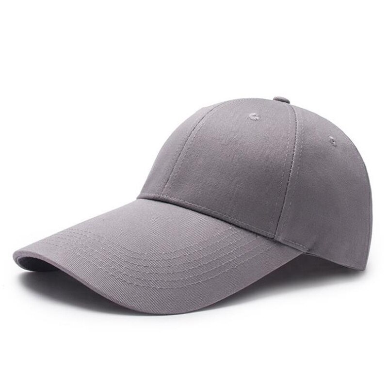 55-60cm 60-65cm 11cm long visor large head Man Big Size Causal Peaked Hats Cool Hip Hop Hat Man Plus Size Baseball Caps: gray / 55 to 59cm