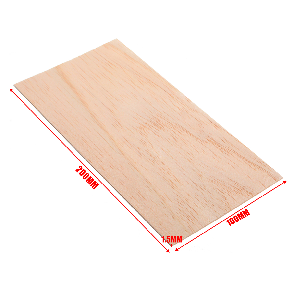 10 Stks/set 200*100*1.5 Mm Balsa Hout Lakens Houten Plaat Voor Diy Huis Vliegtuigen Boot Model speelgoed Craft