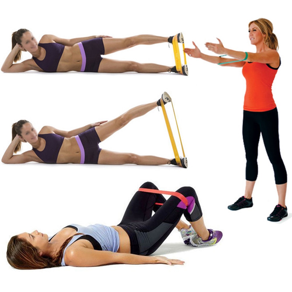 Gym Home Sports 5-in-1 AB Wheel Roller Kit Spring Exerciser Abdominal Press Wheel Pro for Home Exercise Muscle Strength Fitness