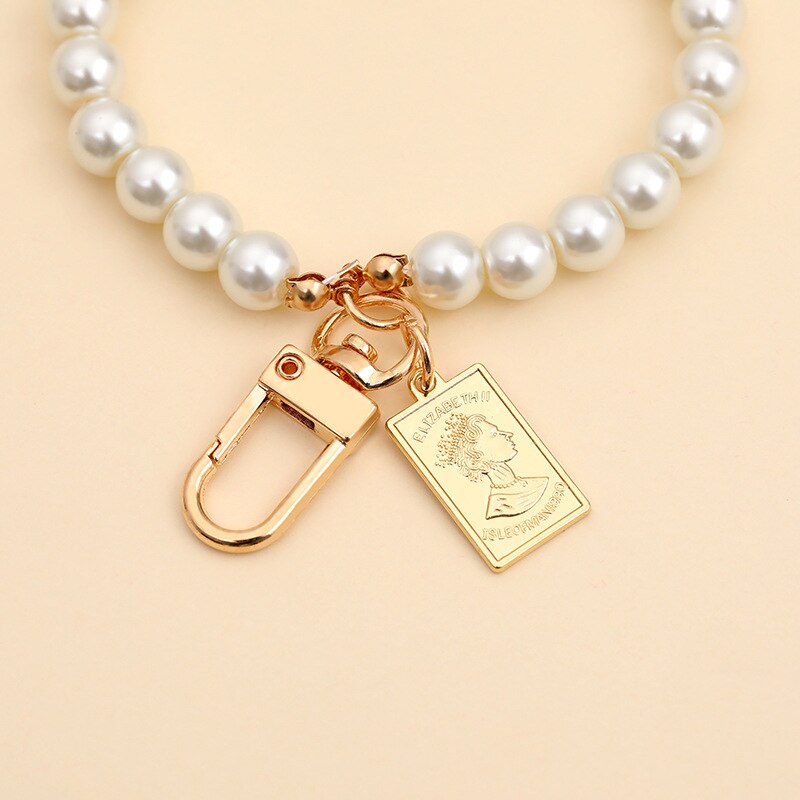 Phone Lanyard Detachable Cord Pearl Lanyard Strap For Mobile Phone Accessories With Sticker Universal Cell Phone Bracelet Strap