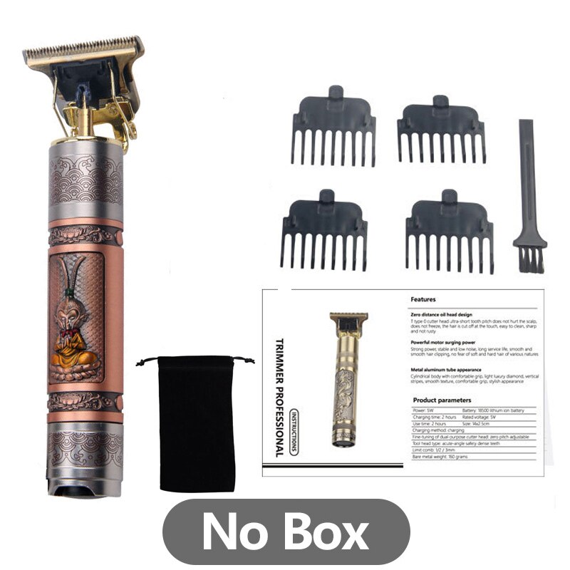 Elektrische Tondeuse Oplaadbare Scheerapparaat Baard Trimmer Professionele Mannen Haar Snijmachine Baard Kapper Tondeuse: NO Box3