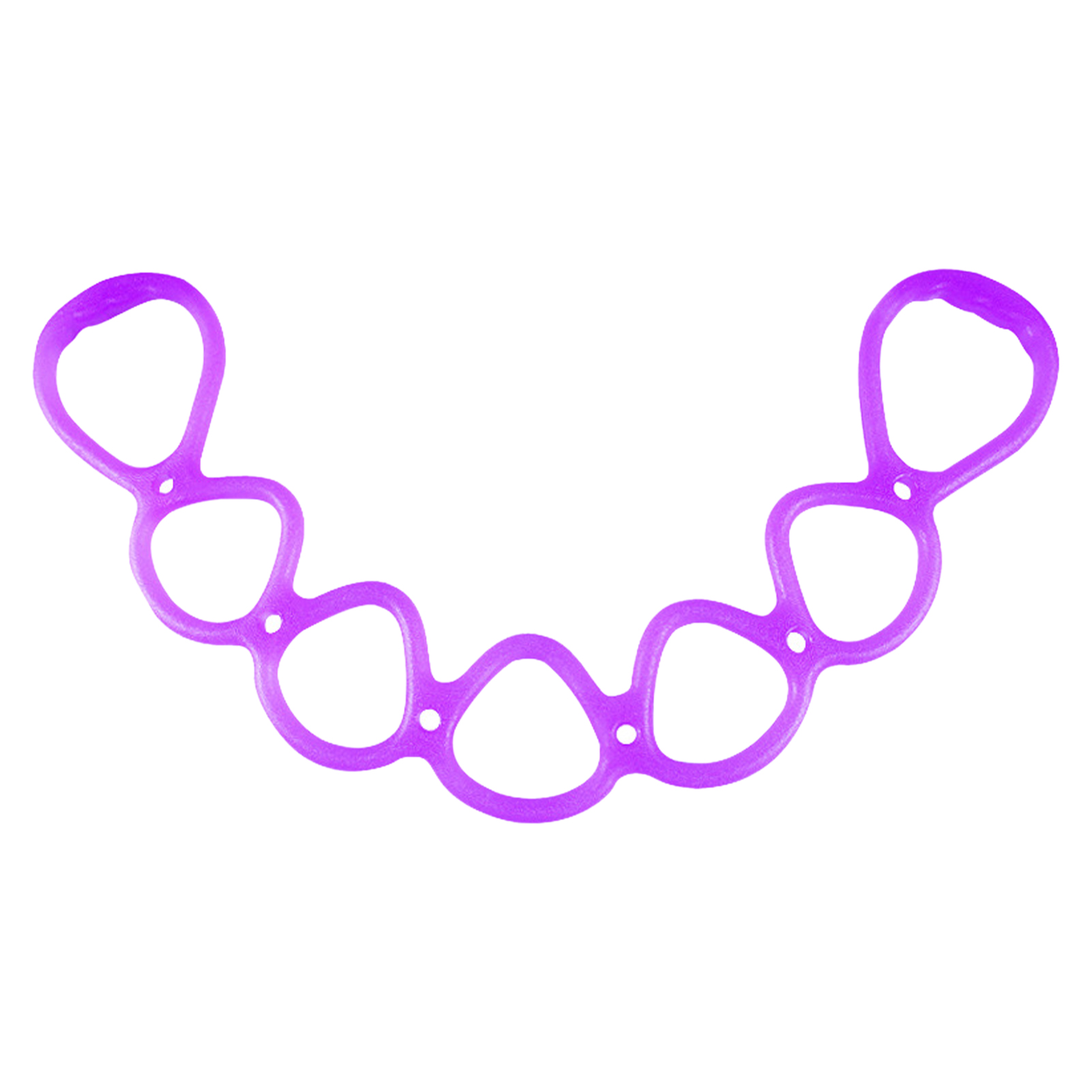 Widerstandsband, dehnbar, für fitness, heimtraining, physiotherapie, rücken, beine, tragbar, für hand- und armübungen, 7 ringe: Lila