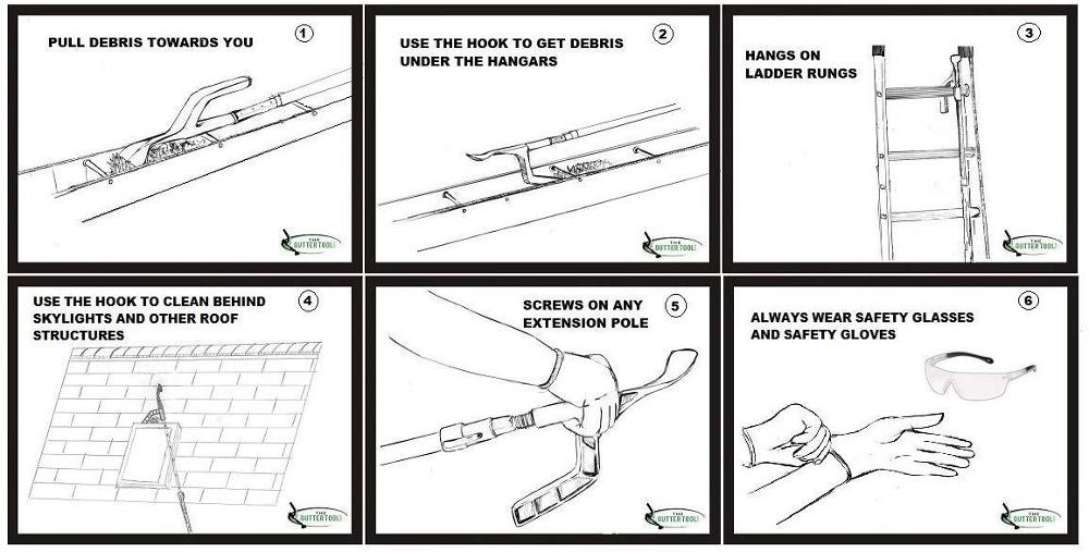 Narzędzia robić czyszczenia robić domu na zewnątrz dziedziniec dach rowu liści odkurzacz czyszczenie łyżka łopata narzędzia ręczne rolnicze rynny ogrodowe T