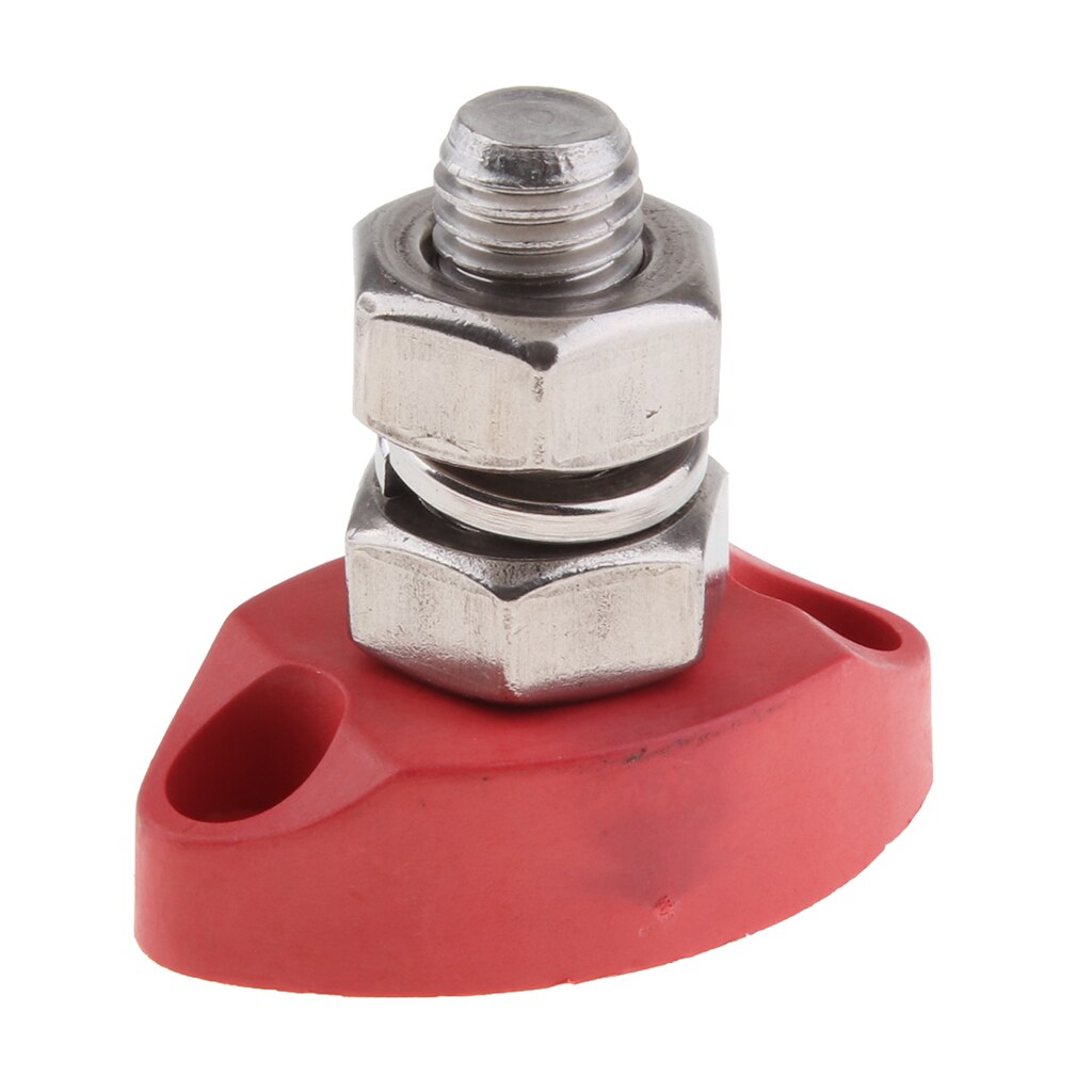 Red Junction Block Power Post Insulated Terminal Stud ,10mm 3/8'