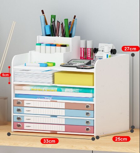 Bureau Plank Op De Tafel Multi Level Map Opbergkast Eenvoudige Stijl Originaliteit Multifunctionele Kleinschalige Briefpapier doos: Default Title