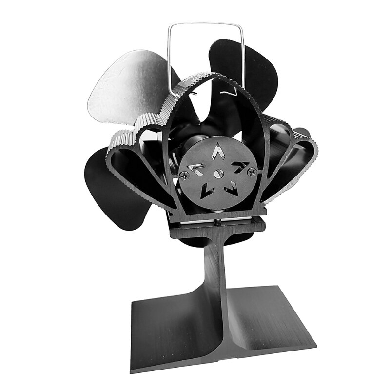 5 Blades Heat Powered Stove Fan Log Wood Burner Ecofan Quiet Fireplace Fan Fuel Saving Heat Distribution