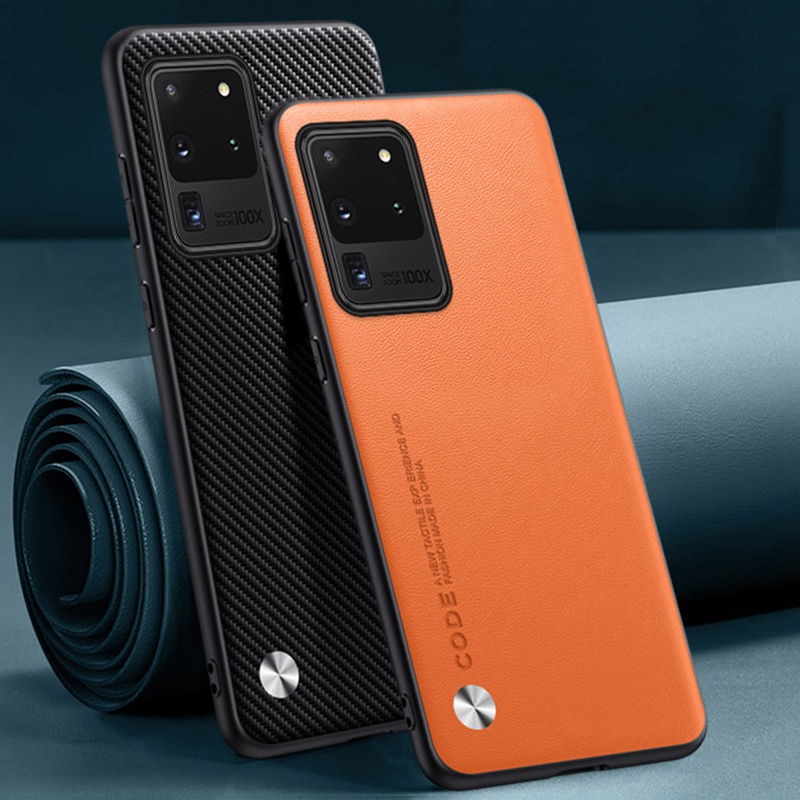 Étui de luxe en cuir PU pour Samsung Galaxy S20 Ultra S20 Plus S20 FE 5G, Coque arrière mate en Silicone TPU, Coque de Protection pour téléphone