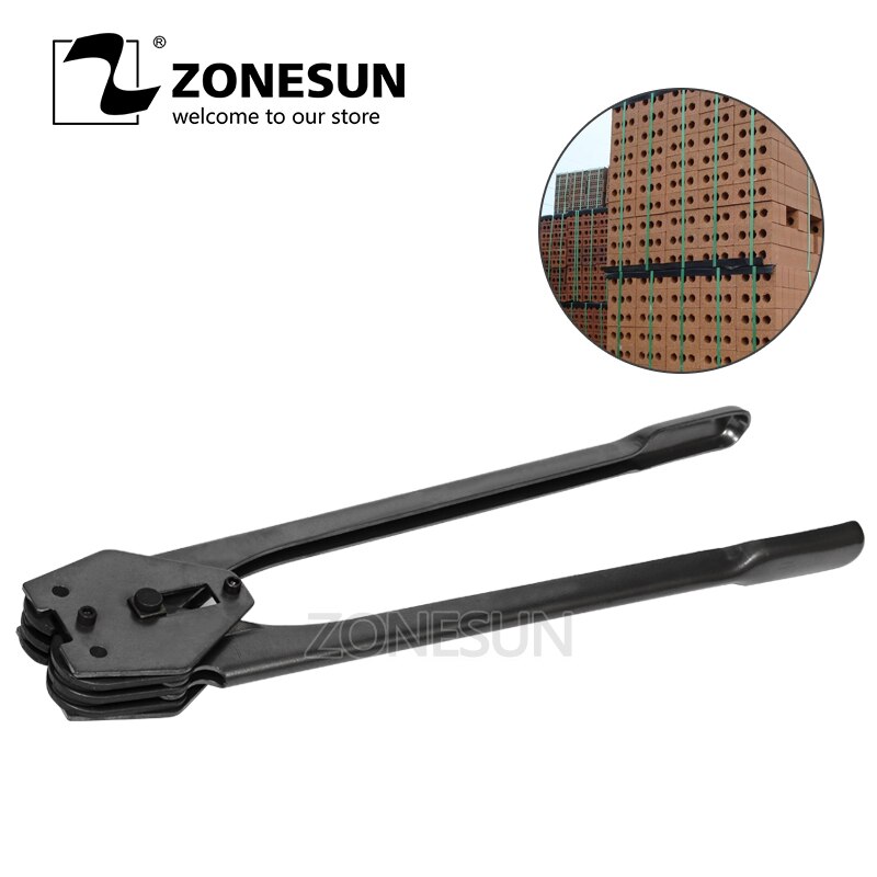 ZONESUN Manual Hand Held PP PET Plastic Box Cardboard Pallet Belt Band Carton Strapping Sealer And Tensioner Machine