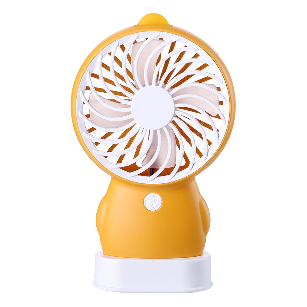 Handheld Mini Ventilator Cartoon Leuke Fan Draagbare Lichtgewicht Usb Ventilator Voor Studenten Kids Lad: Orange
