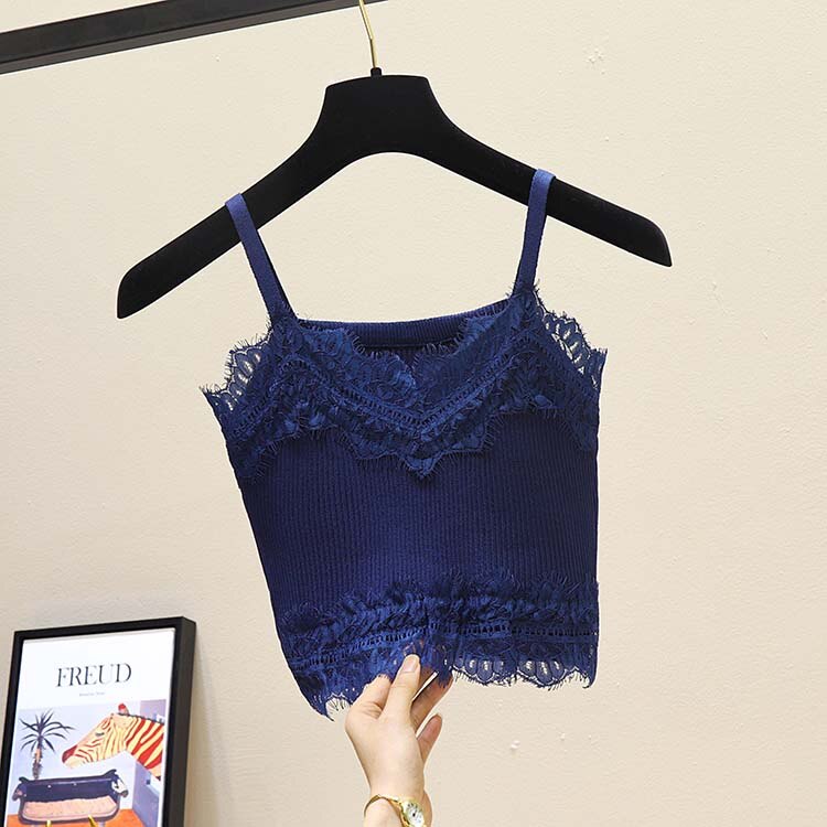 Heliar tricô casoles coreano espaguete estilingue branco sexy colete feminino camis 2019 verão casual hallow fora do laço soles: BLUE