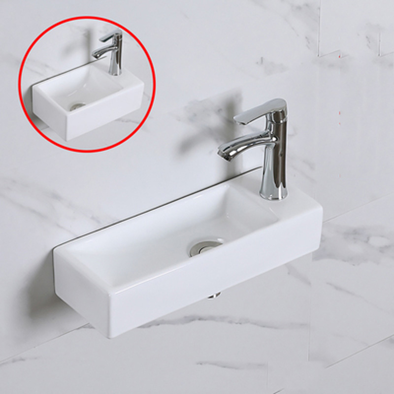 Small Size Mini Tabletop Basin Washbasin Wall Mounted Washbasin Small Wall Mounted Basin Extremely Narrow and Slender