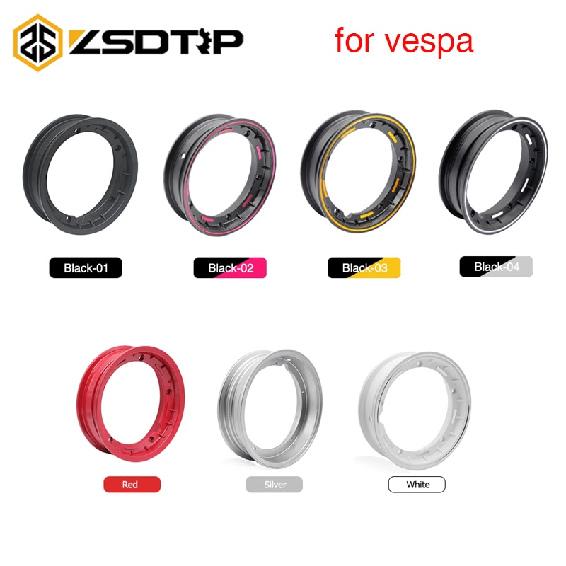 ZSDTRP, llantas para ruedas de motocicleta para lentegio Vespa PX LML T5 PX125 150 200 T5 ET3 10 pulgadas con tuerca, válvula de Oring y de inflado de carreras