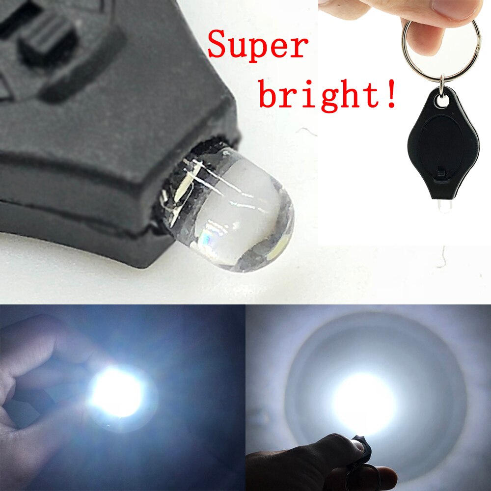 2pcs Mini Pocket Keychain Flashlight Micro LED Squeeze Light Outdoor Camping Ultra Bright Emergency Key Ring Light Torch Lamp