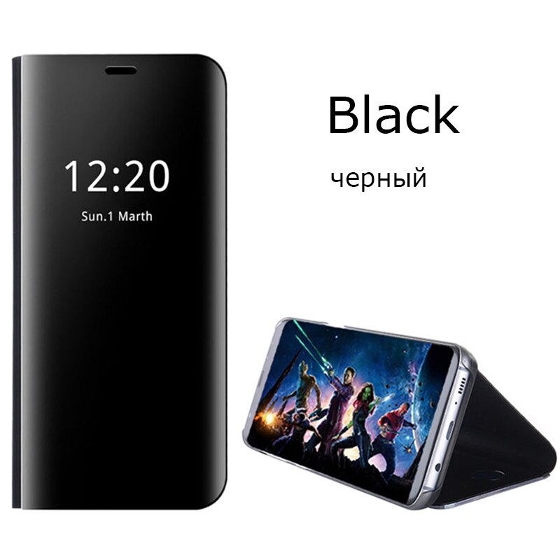 Slimme spiegelhoes voor samsung galaxy  s7 s, 7 edge, 7s s7 edge sm ,  g935 g935f g935fd klaptelefoonhoes sm , -g935fd sm , -g935f sm, -g935k hoesje: Voor  s023 cy / Zwart
