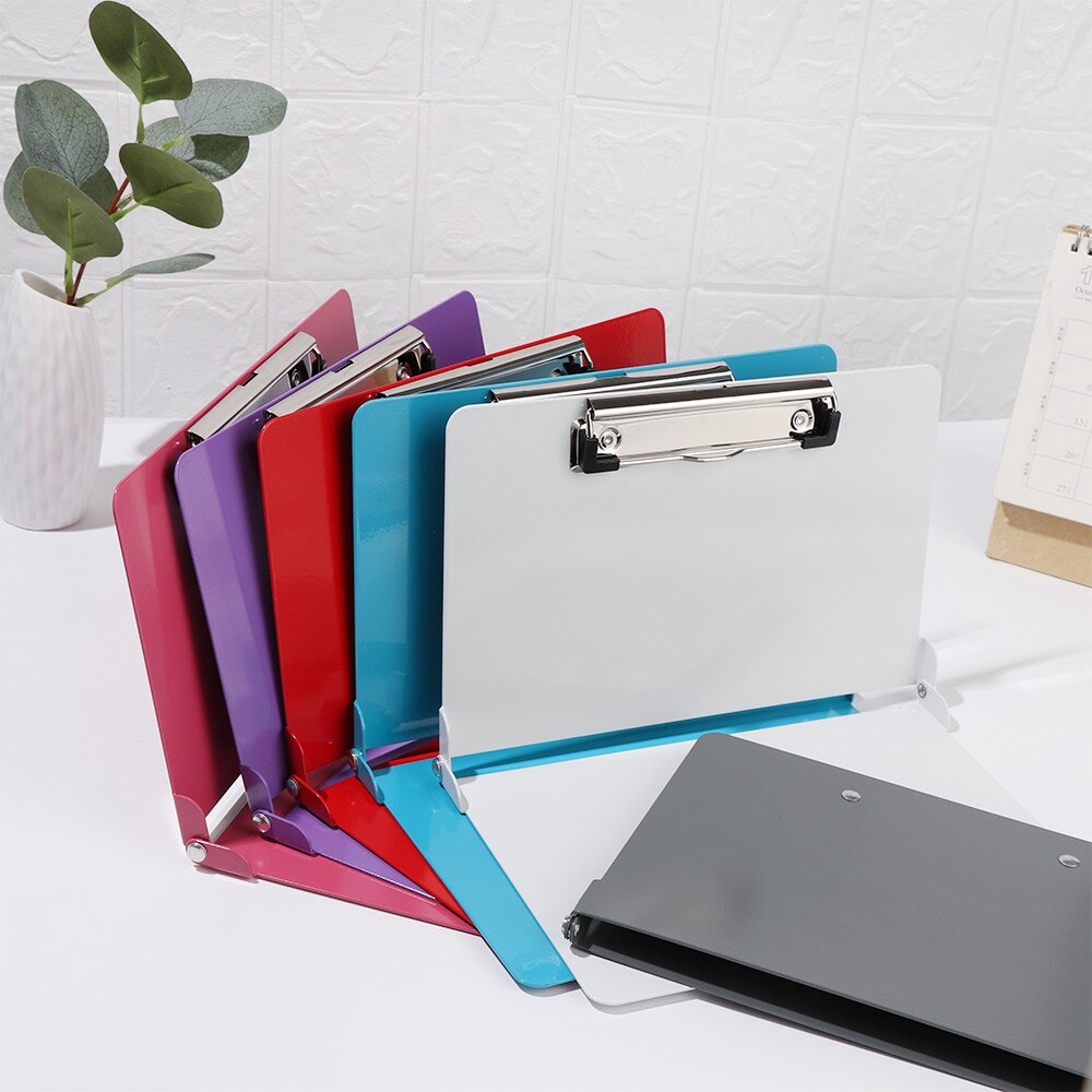 Solid Color Aluminum Student A4 File Folder Business Office Stationery Loose-leaf Folder Document Storages Office Supplies