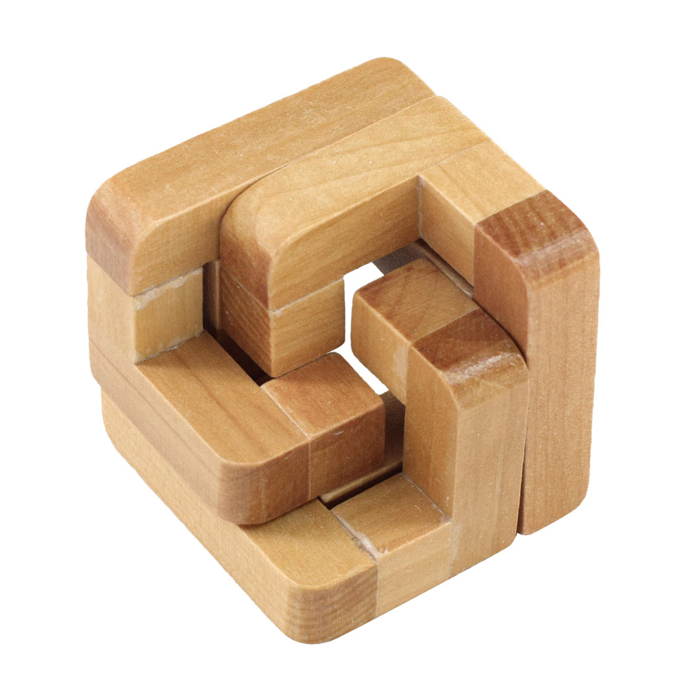 FAI DA TE 3D Giocattoli di Puzzle Di Legno Kong Ming Blocco Luban Giocattoli di Montaggio della Sfera del Cubo Sfida IQ Cervello Giocattoli di Legno Giochi per Bambini giocattoli di formazione: 03