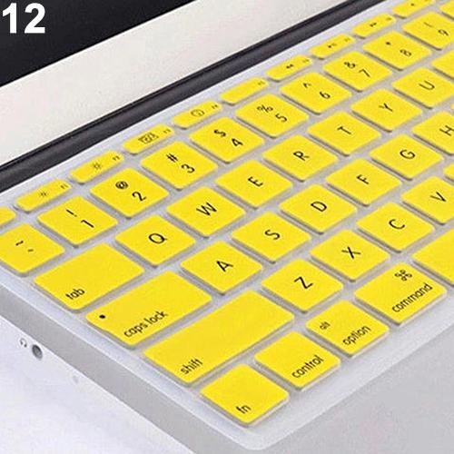 Silicone Laptop Keyboard Membrane Waterproof And Dustproof Easy To Clean Protective Film For Macbook Laptop Notebook: Yellow