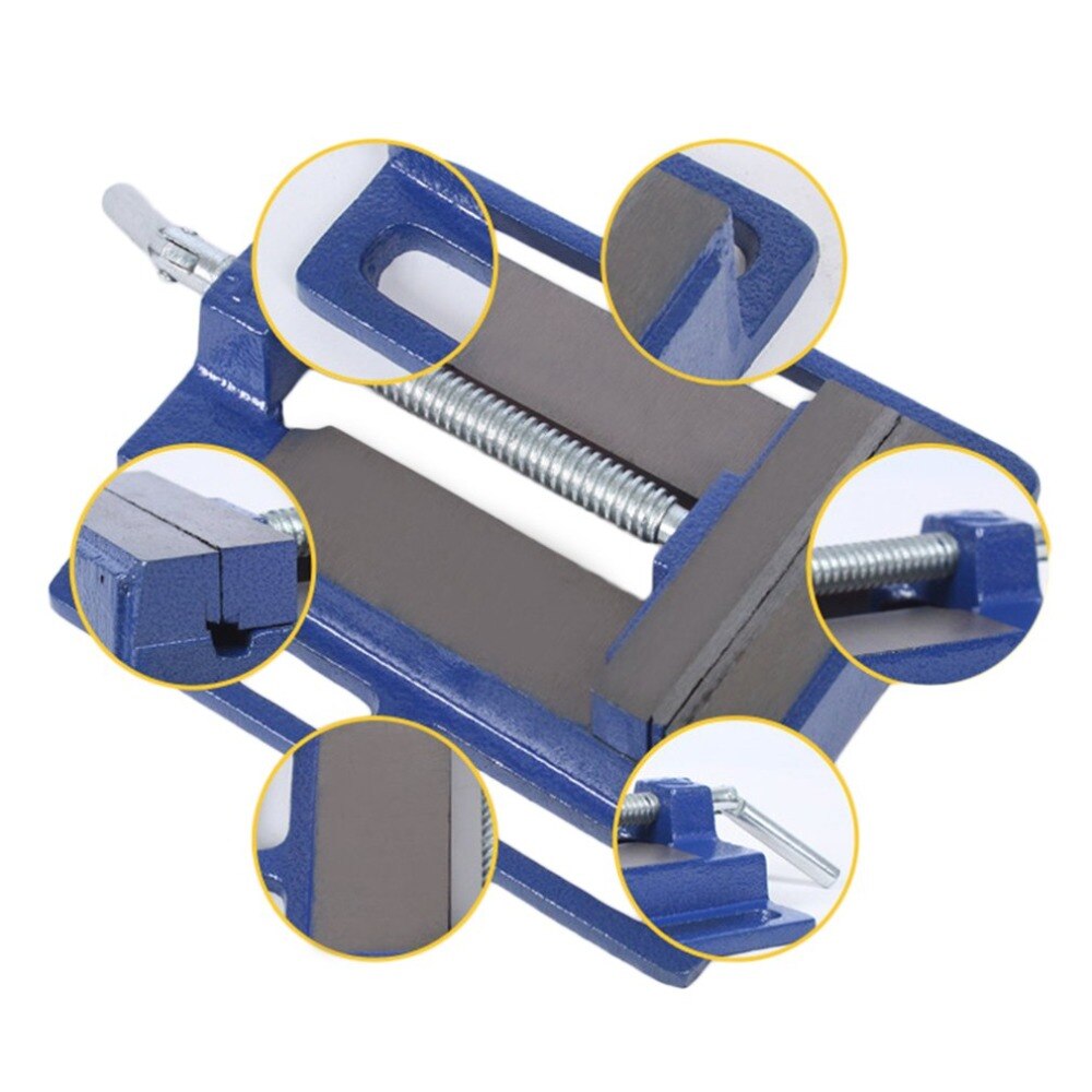1pc 2.5inch Aluminum Bench Vise Table Flat High Precision Clamp-on Table Flat Bench Vise Milling Machine Bench Drill Vise