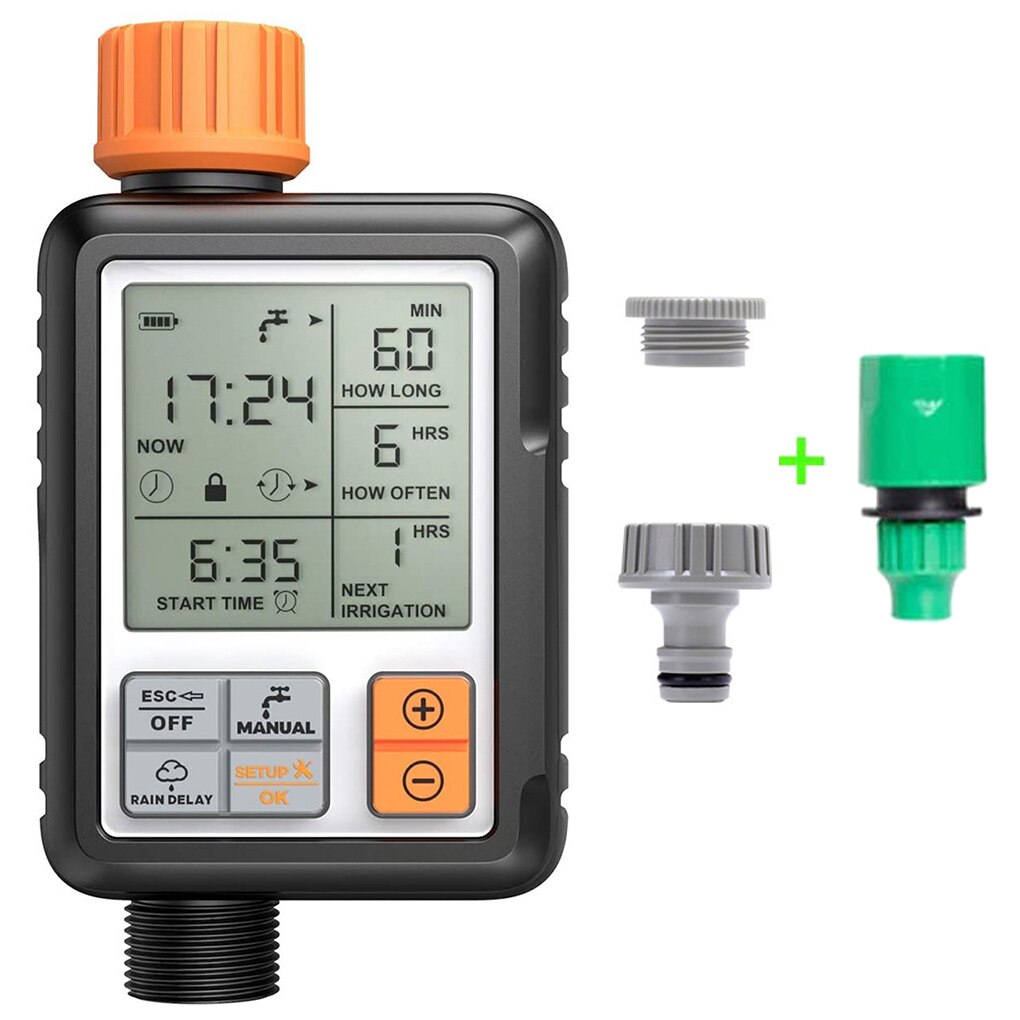Automatic Garden Lawn Watering System Digital Water Timer Programmable Large Screen Waterproof Watering Tools IrrigationTimer