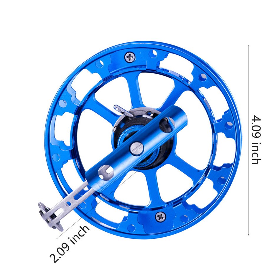 BG105 Wheel Metal Fishing Wheel Fishing Line Wheel Hand Dial Wheel Gossip Wheel Anchor Fish Wheel Spinning Wheel: Carved Blue