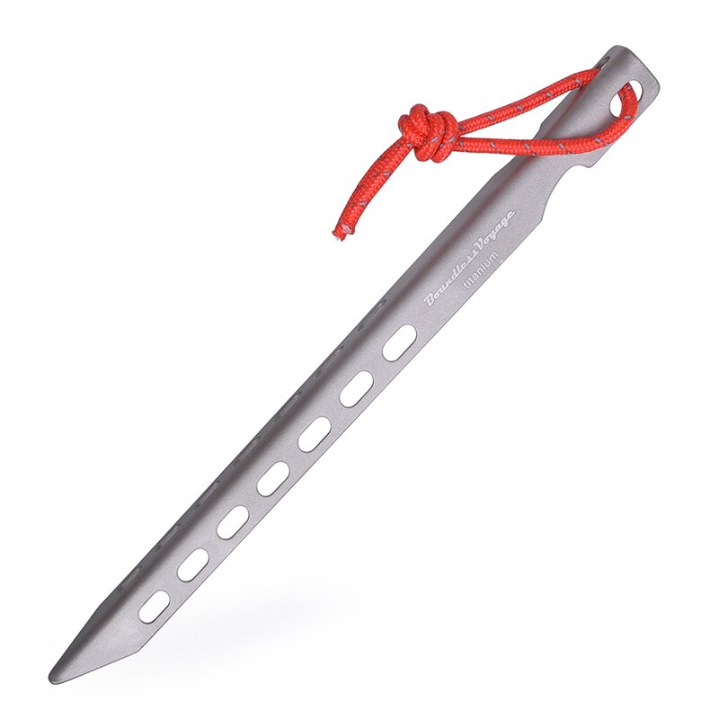Leichte titan-zeltnägel, v-förmig, mit seil, campingausrüstung, wanderausrüstung, outdoor-reisezeltzubehör, 165mm stück
