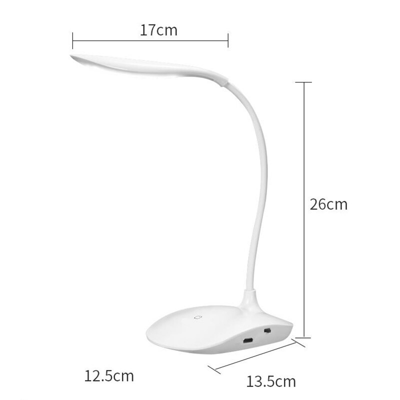 LED Schreibtisch Lampe 5 Farbe Modi x5 Dimmbar Ebenen Touch Control USB Aufladbare Lesen Auge-schützen Mit Timer Led tisch lampe Licht: White