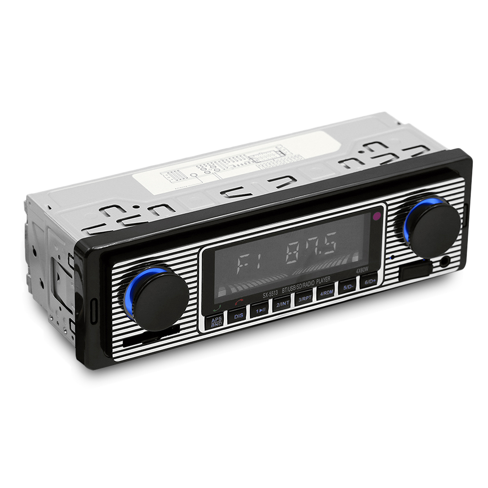 SX - 5513 Car MP3 Player Bluetooth With AUX Radio Hands-Free Call FM Radio Support SD U-Disk Time Display Navigation Broadcast