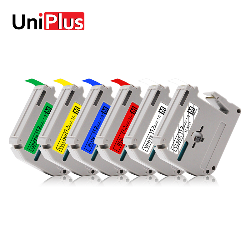 UniPlus 12mm Labeling Tapes for Brother MK131 MK-231 M-K231 M-K431 MK531 MK631 MK731 Mix Color Labelmaker Letter Printer Ribbon