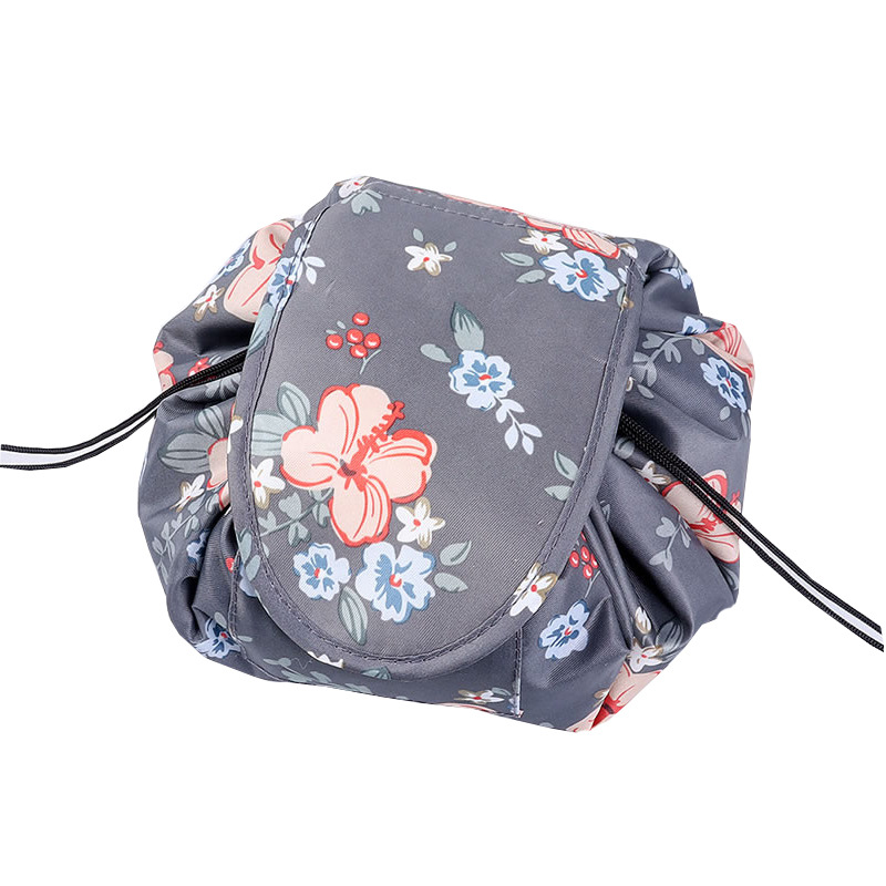 Women Drawstring Cosmetic Bag Travel Storage Makeup Bag Organizer Female Make Up Pouch Portable Waterproof Toiletry Beauty Case: Pink