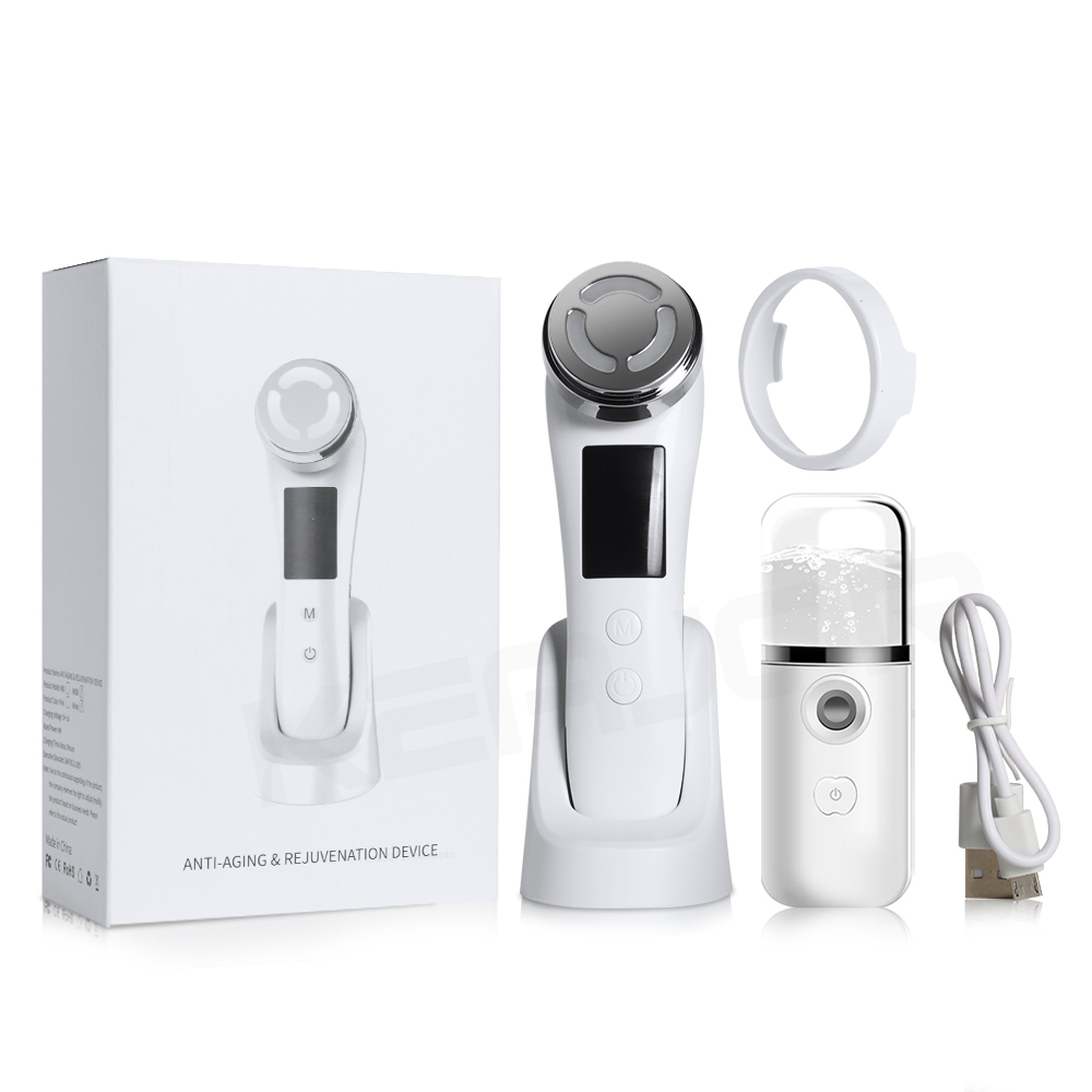 Facelifting ing Massage gerät Gesichts mikros trömich führte Lichttherapie Anti-Altern-Haut straffen elektrische Gesichts Massage gerät: Silber