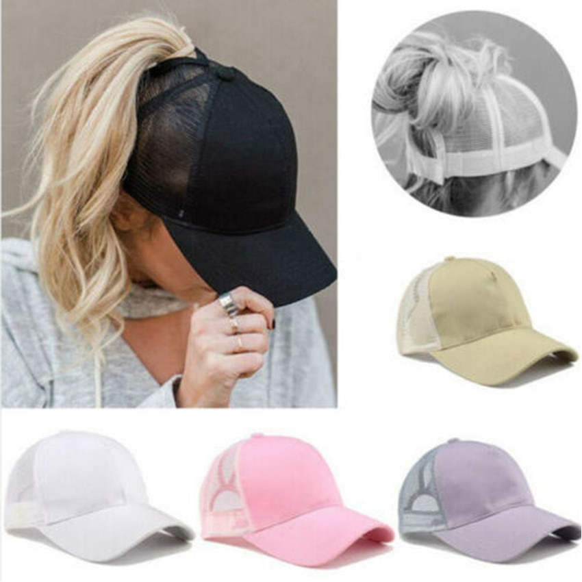Summer Men Cap Ponytail Baseball Cap Women Sport Sun Hat Mesh Breathable Caps Snapback Hip Hop Hat