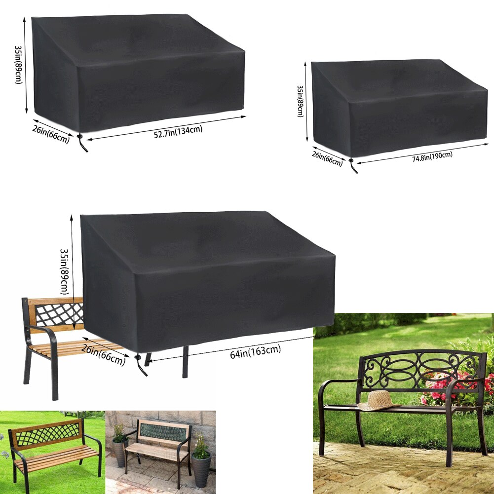 Waterproof Sofa Recliner Table Dust Cover 2/3/4 Outdoor Garden Park Terrace Bench Furniture Cover
