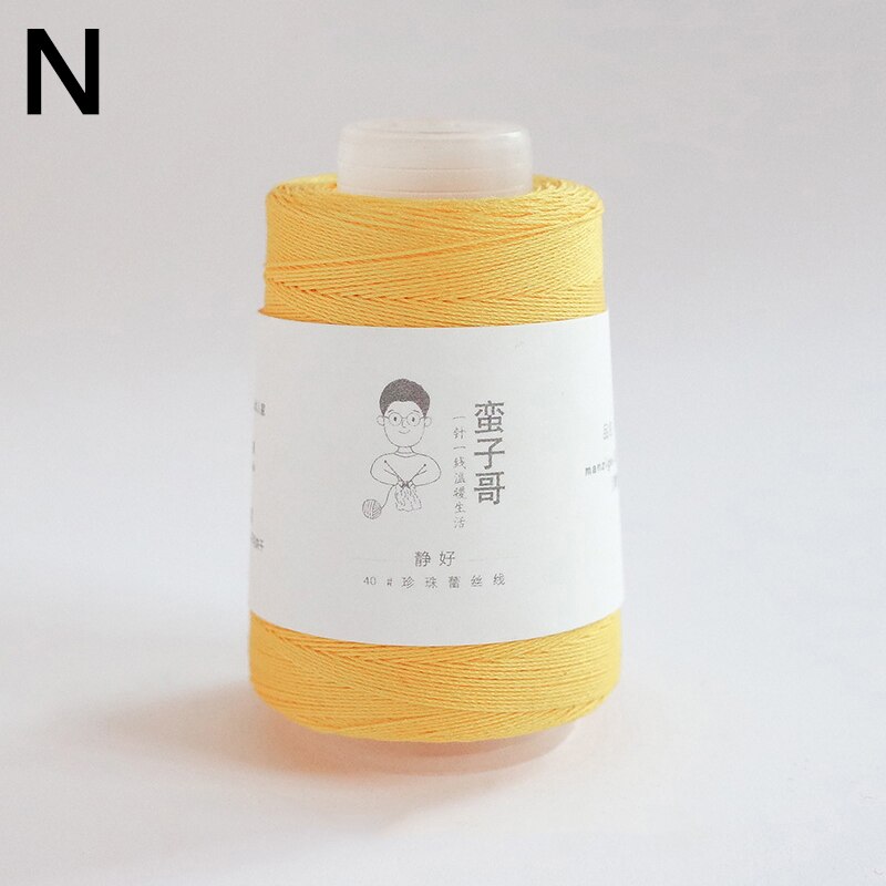 20G/Roll Diy Hand Breien Garen Gemerceriseerde Katoenen Koord Draad Fijne Effen Kleur Voor Borduurwerk Gehaakte Parel Kant trui: N