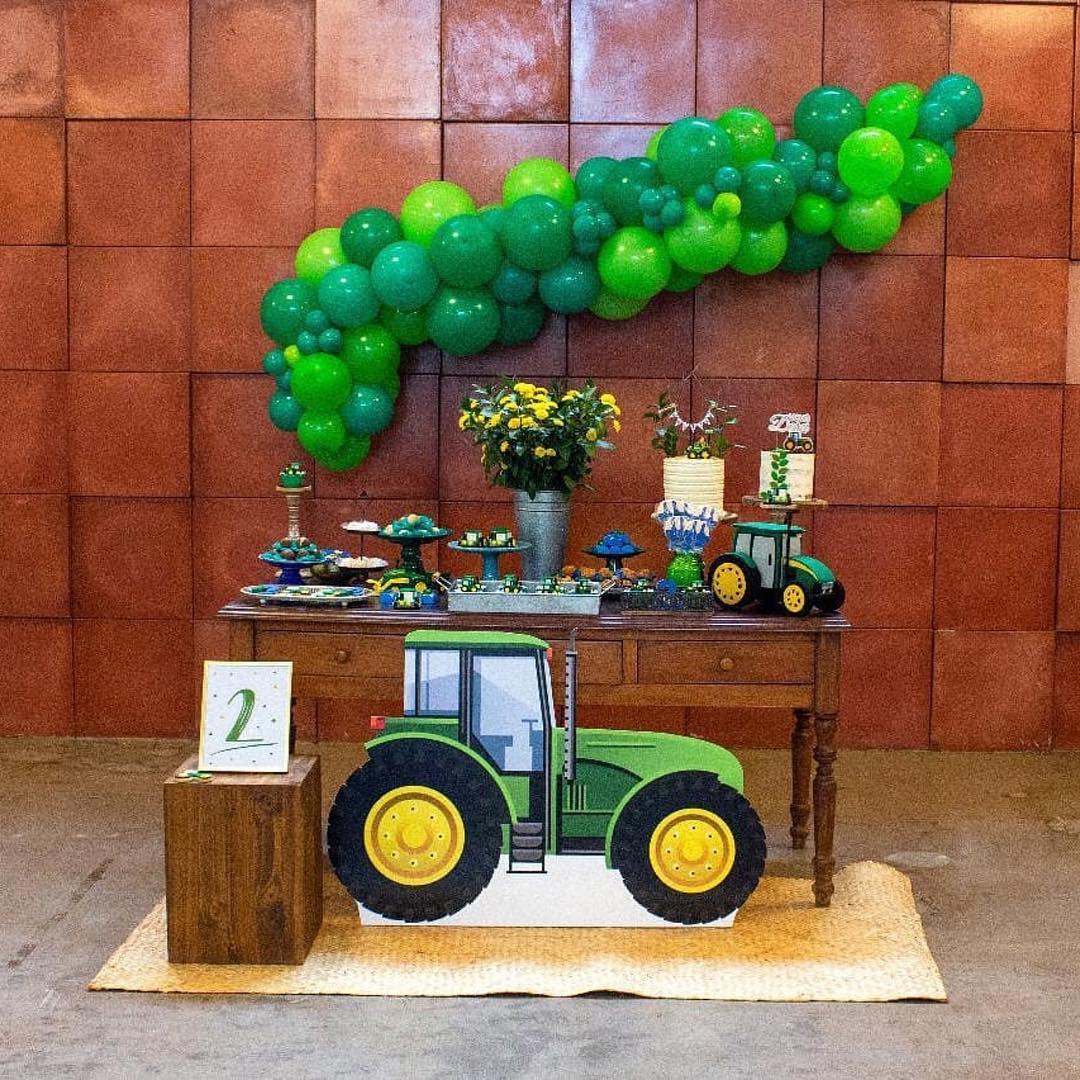 Tractor agrícola serie de vehículos, adornos para pasteles, pancartas de papel para Tractor de tierras agrícolas de niño, decoración para de cumpleaños, envoltura artesanal