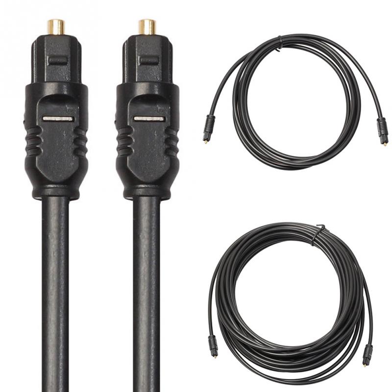 Cable de Audio óptico Digital para Toslink chapado en oro 1m 1,5 m 2m 3/5m 10m 15m 20m SPDIF MD DVD Cable chapado en oro de # 2