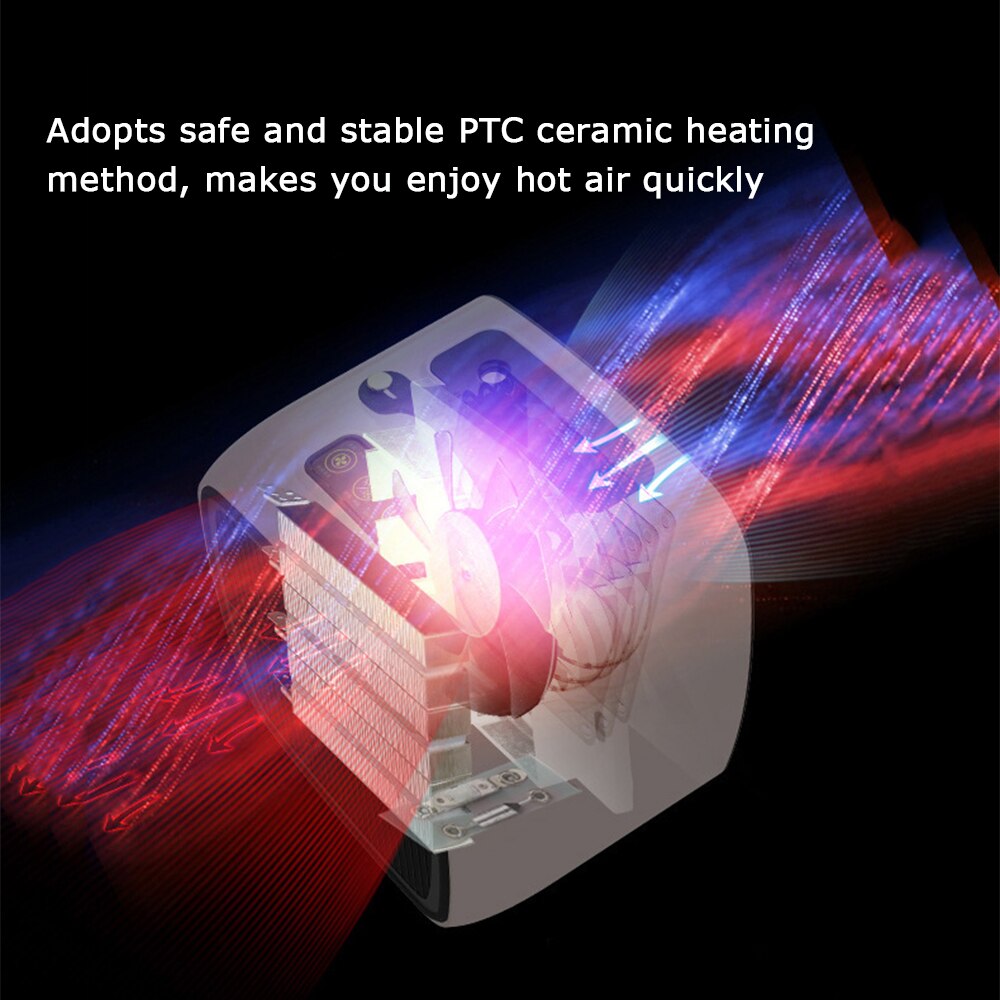 Electric Space Heater Indoor Fan Heater Cooler and Humidifier with Remote Control Timer 2Speeds Air Purifying Overheat&Tilt