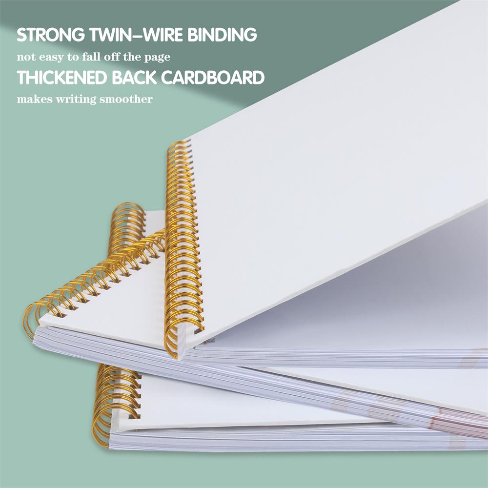 Daily Weekly Planner Calendar Schedule Appointment Book Journal Notebook Undated Spiral Agenda Notepad 52 Weeks Monthly Diary