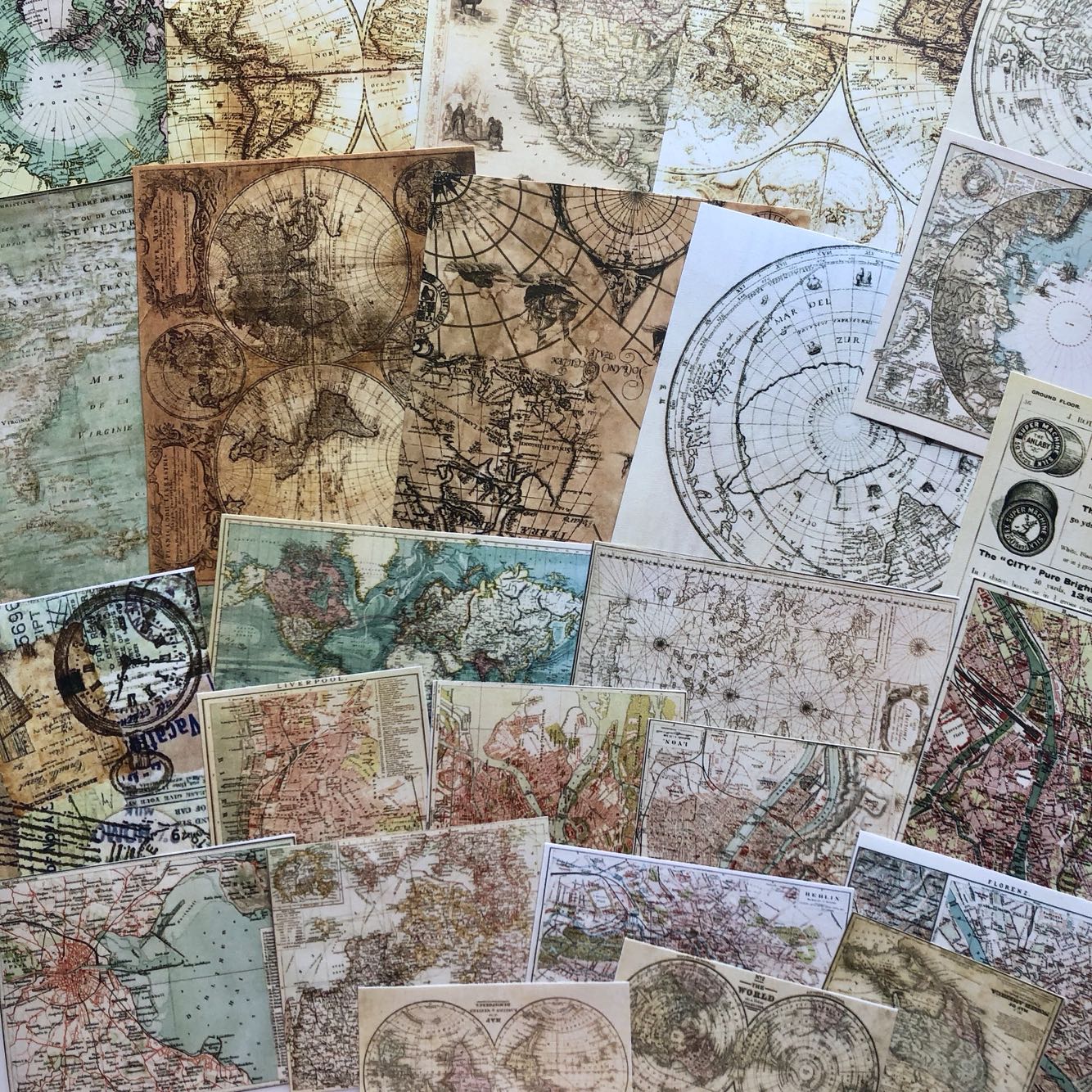 25pcs/pack Retro Earth Map Vintage kraft paper Sta... – Vicedeal