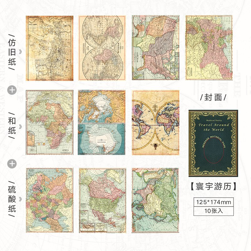 10 sztuk/zestaw średniowieczny wiersz serii papierowy materiał graty dziennik planista Scrapbooking dekoracja w stylu klasyczny DIY rękodzieło dokument informacyjny: C