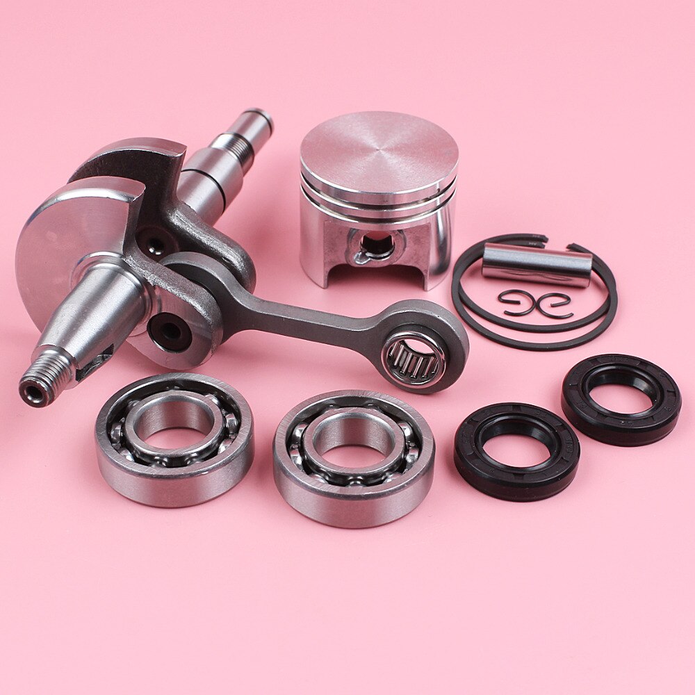 Crankshaft 37mm Piston 8mm Pin Ring Circlip Crank Bearing Oil Seal Kit For Stihl MS170 017 MS 170 Chainsaw Part