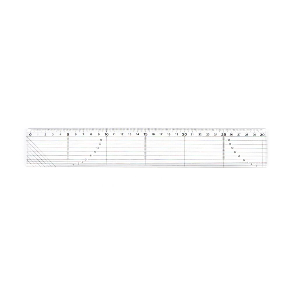 5*15/30cm Grid Cutting Edge Tailor Craft Handmade Ruler Transparent Quilting Sewing work Foot Aligned Ruler Measuring Tool: 30cm
