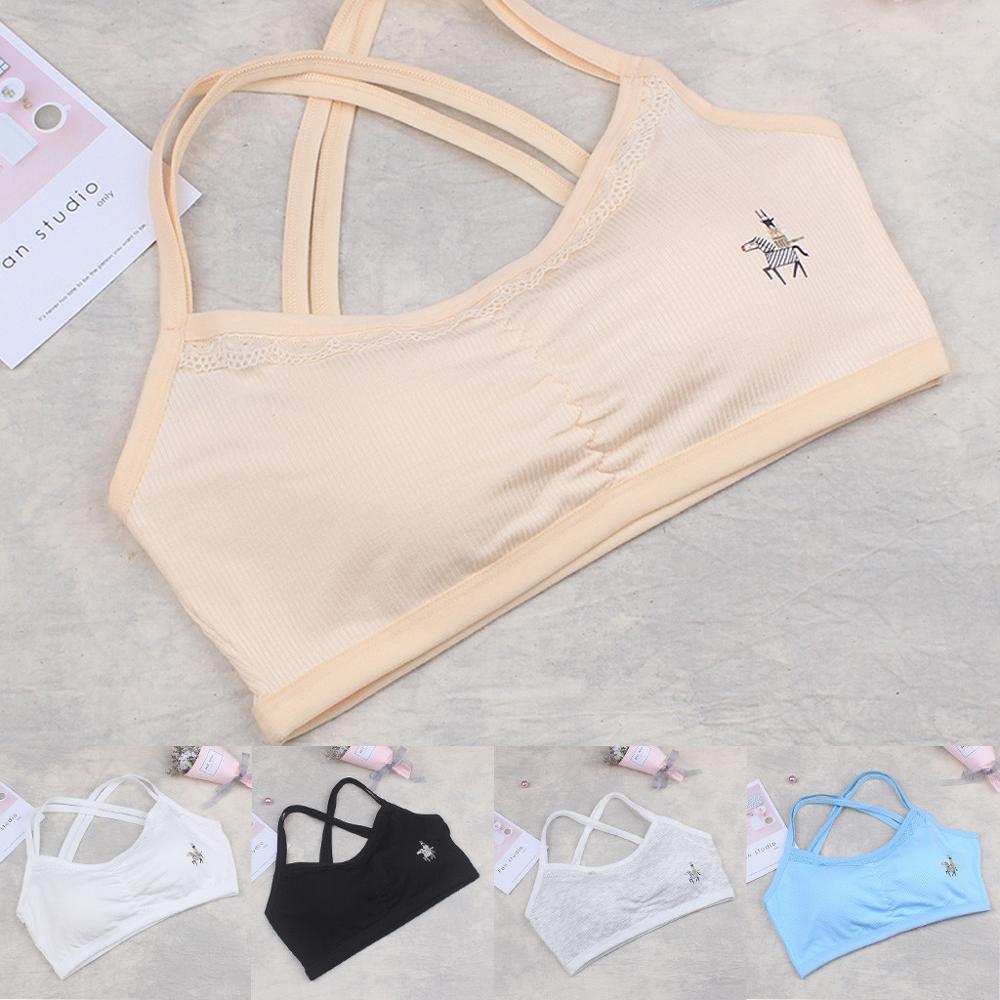 Summer Thin Girl Training Bra For Girls Teenagers Underwear Puberty Young Girls Small Bras Children Sport Undies Clothes