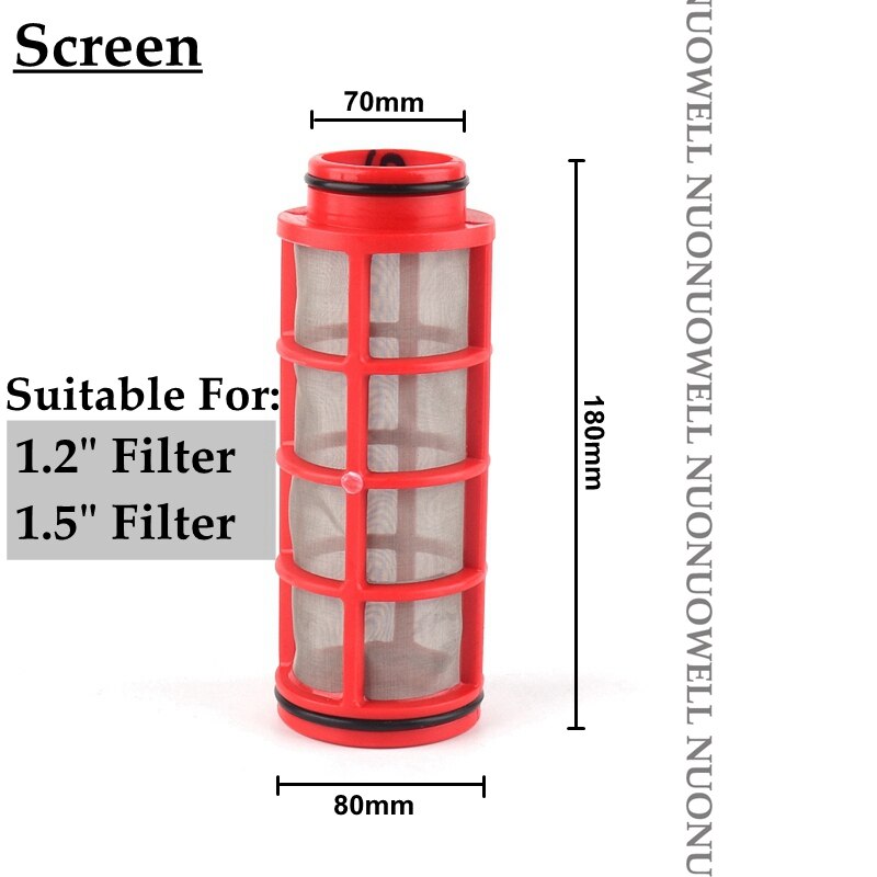 120Mesh 3/4"~2" Screen Irrigation Filter Agricultural Drip Irrigation Pipe Filters Greenhouse Micro Watering System Pipe Filter: 1.2 1.5Inch Elements